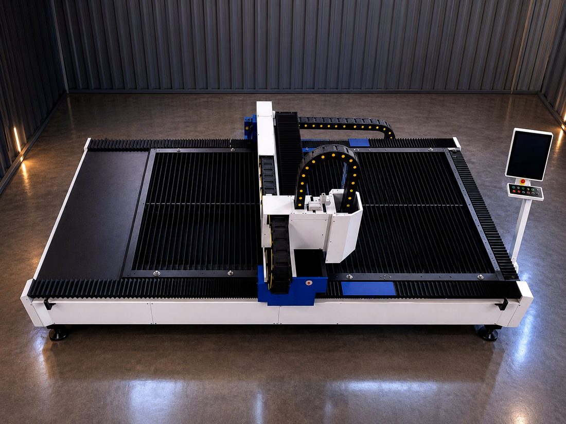 Fiber Laser 3000W — Corte de aço carbono e inox — Universo 3D&Laser Garça SP